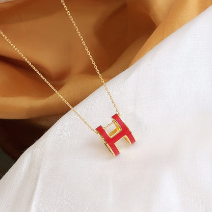 ¡®Lume Jewels¡¯HM CLIC RED ENAMEL GOLD NECKLACE