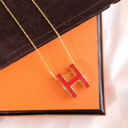 ¡®Lume Jewels¡¯HM CLIC RED ENAMEL GOLD NECKLACE
