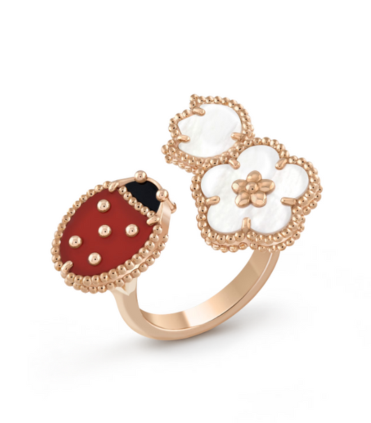 ¡®Lume Jewels¡¯LUCKY 3 MOTIF ROSE GOLD RING