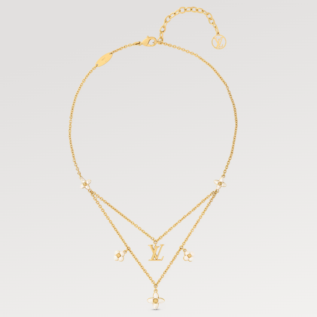 ¡®Lume Jewels¡¯FLOWERGRAM GOLD MOP DOUBLE ROW NECKLACE