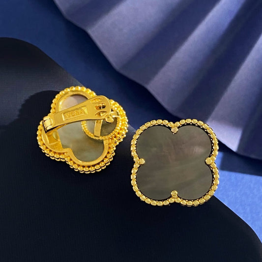 [¡®Lume Jewels¡¯]CLOVER  20MM GRAY MOP EARRINGS