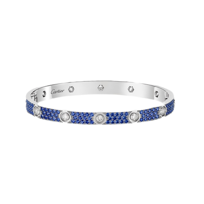 [Lume Jewels]2026 PAVE GEMSTONE LOVE BRACELET 6.1MM 10 DIAMONDS