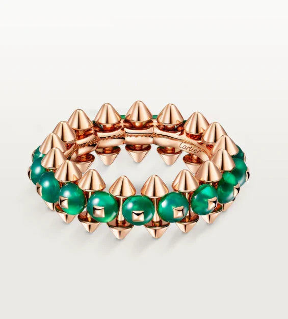 [Lume Jewels]CLASH ELEGANT ROSE GOLD RING FEATURING NATURAL AGATE