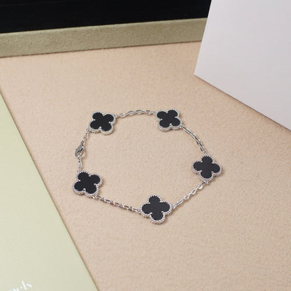 [Lume Jewels]New CLOVER 5 MOTIF ONYXS BRACELET COLLECTION