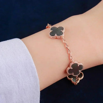 [Lume Jewels]New CLOVER 5 MOTIF GRAY MOP BRACELET COLLECTION