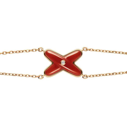 ¡®Lume Jewels¡¯JEUX BRACELET CARNELIAN PINK GOLD 1 DIAMOND