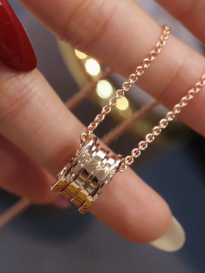 [Lume Jewels]ZERO 1 PINK GOLD NECKLACE