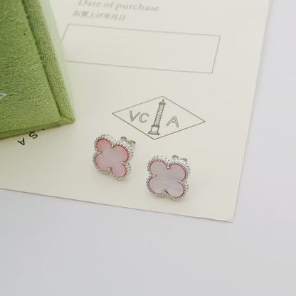 [Lume Jewels]Clover Mini Pink Earrings