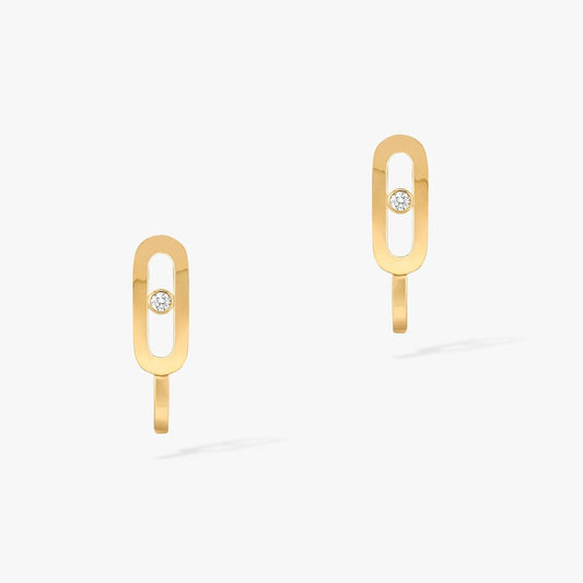 [Lume Jewels]CREOLES MOVE UNO MINI 1 DIAMOND EARRINGS