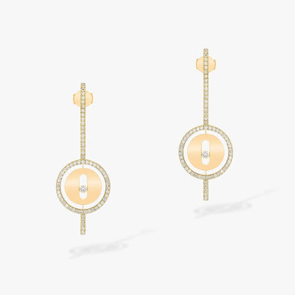 [Lume Jewels]LUCKY MOVE ARROW PINK GOLD DIAMOND EARRINGS
