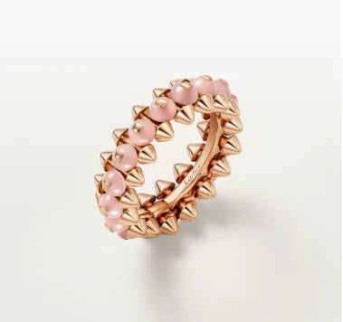 [Lume Jewels]CLASH ELEGANT ROSE GOLD RING FEATURING NATURAL AGATE