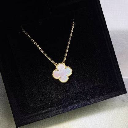 [Lume Jewels]CLOVER MINI 15MM WHITE MOTHER-OF-PEARL NECKLACE