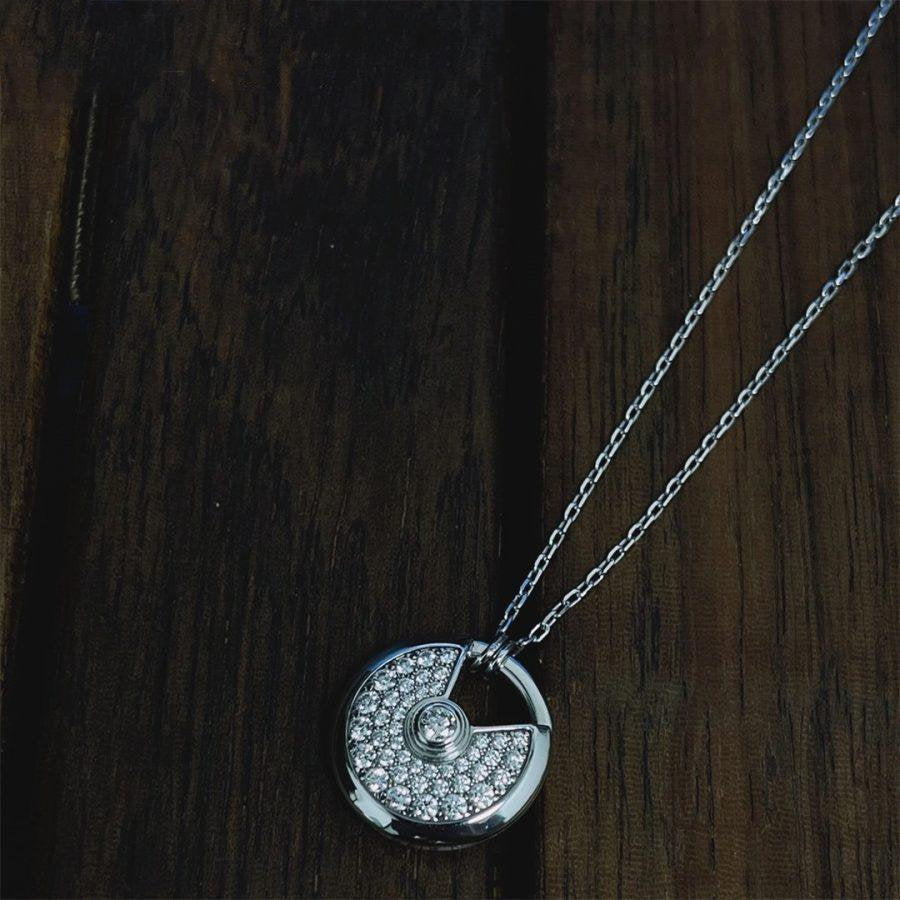 ¡®Lume Jewels¡¯AMULETTE SILVER FULL DIAMOND NECKLACE