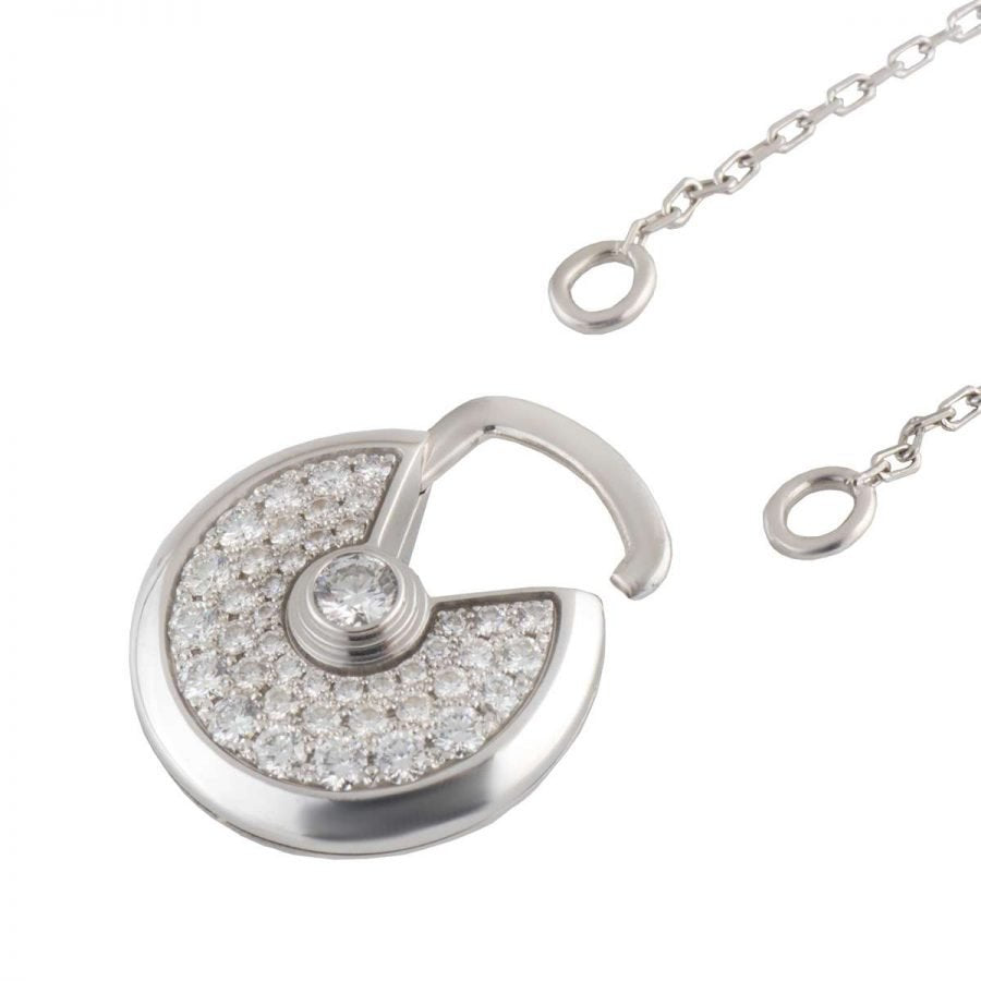 ¡®Lume Jewels¡¯AMULETTE SILVER FULL DIAMOND NECKLACE
