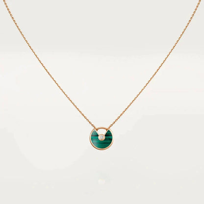 ¡®Lume Jewels¡¯AMULETTE ROSE GOLD MALACHITE NECKLACE