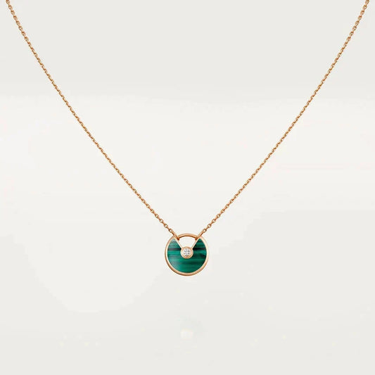 ¡®Lume Jewels¡¯AMULETTE ROSE GOLD MALACHITE NECKLACE