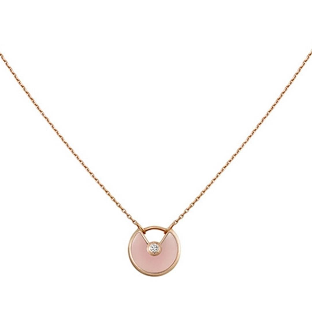 ¡®Lume Jewels¡¯AMULETTE ROSE GOLD PINK MOP NECKLACE