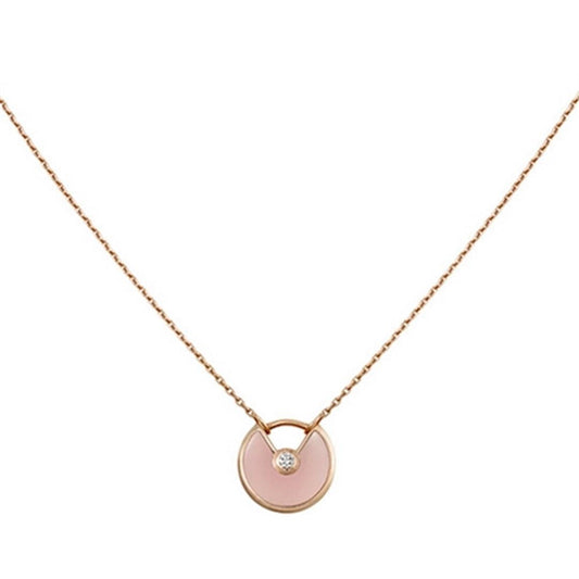 ¡®Lume Jewels¡¯AMULETTE ROSE GOLD PINK MOP NECKLACE