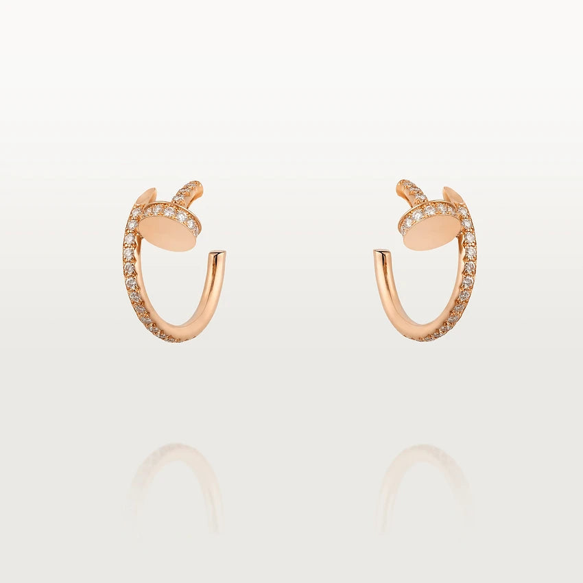 ¡®Lume Jewels¡¯JUSTE EARRINGS 12.75MM PINK GOLD DIAMOND