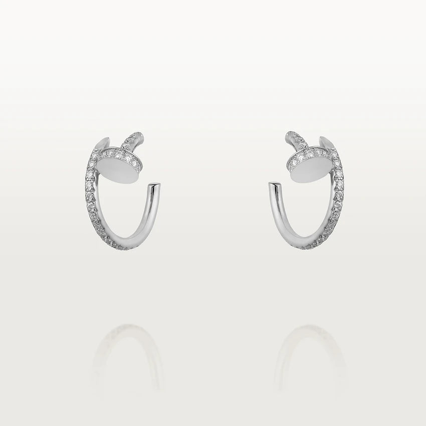 ¡®Lume Jewels¡¯JUSTE EARRINGS 12.75MM SILVER DIAMOND
