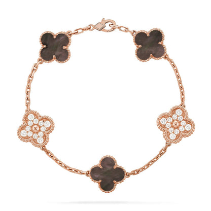 [Lume Jewels]New CLOVER 5 MOTIF GRAY MOP BRACELET COLLECTION