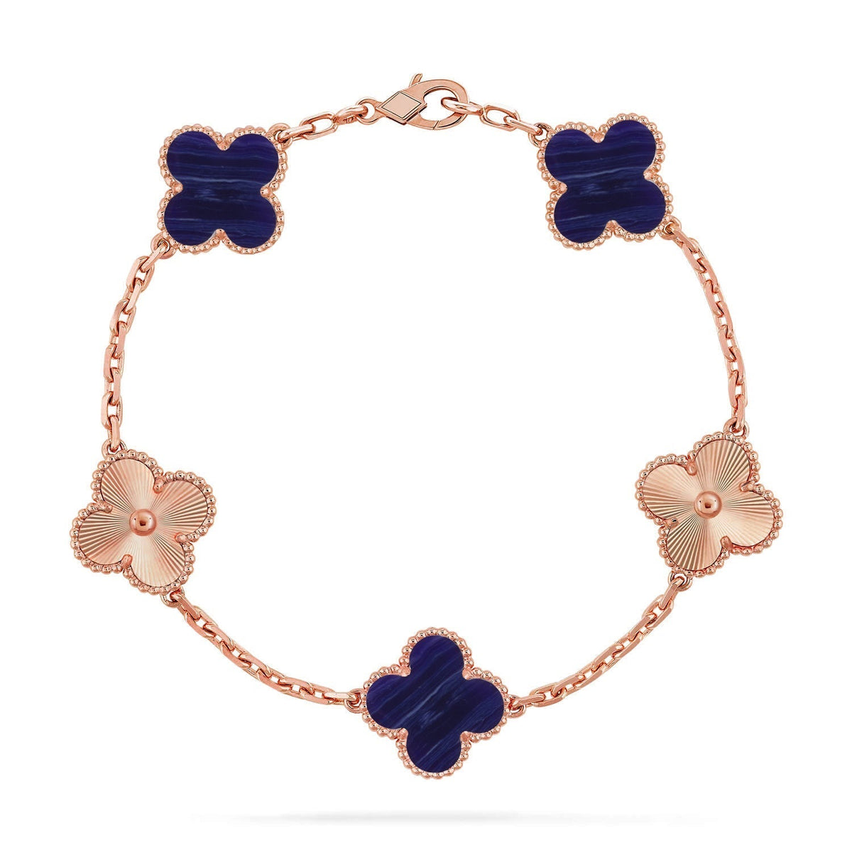 [Lume Jewels]New CLOVER 5 MOTIF PURPLE STRIPES BRACELET COLLECTION