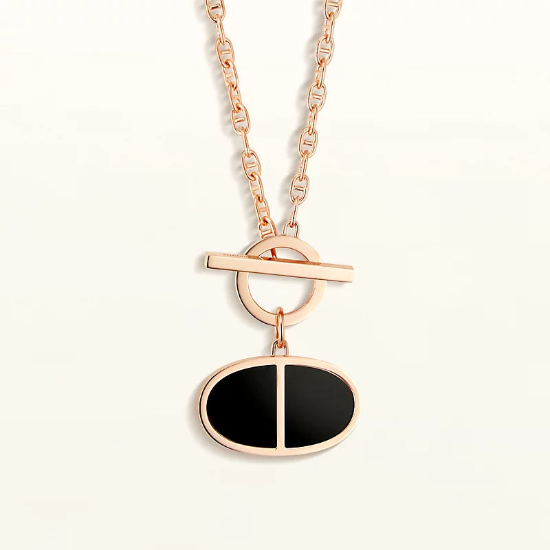 ¡®Lume Jewels¡¯CHAINE VERSO BLACK CERAMIC NECKLACE
