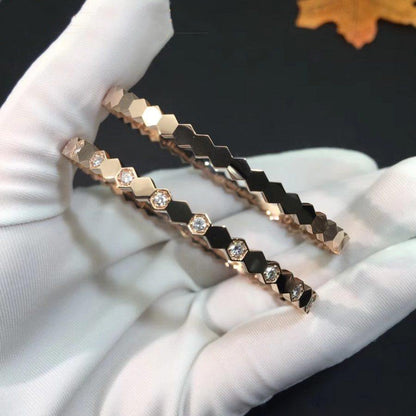 ¡®Lume Jewels¡¯BEE LOVE PINK GOLD DIAMOND BRACELET