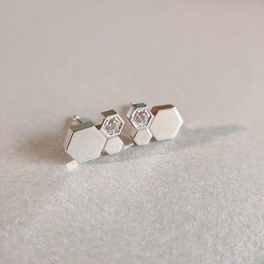 ¡®Lume Jewels¡¯BEE LOVE SILVER DIAMOND EARRINGS