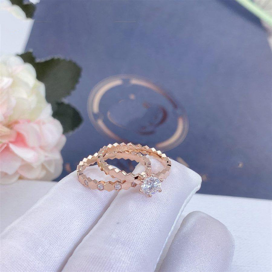 ¡®Lume Jewels¡¯BEE LOVE RING PINK GOLD 1 DIAMOND