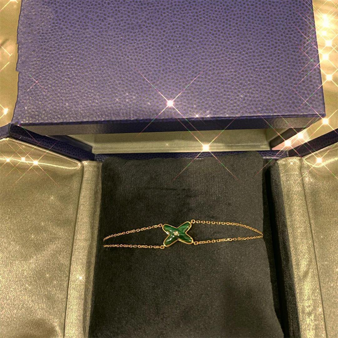 ¡®Lume Jewels¡¯JEUX BRACELET MALACHITE PINK GOLD 1 DIAMOND