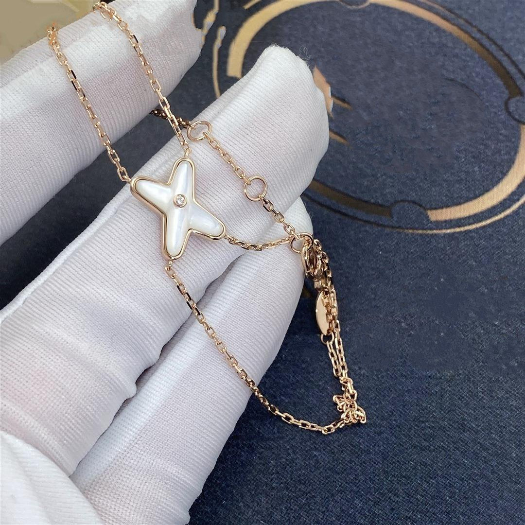 ¡®Lume Jewels¡¯JEUX BRACELET WHITE MOP PINK GOLD 1 DIAMOND