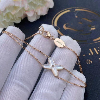 ¡®Lume Jewels¡¯JEUX BRACELET WHITE MOP PINK GOLD 1 DIAMOND