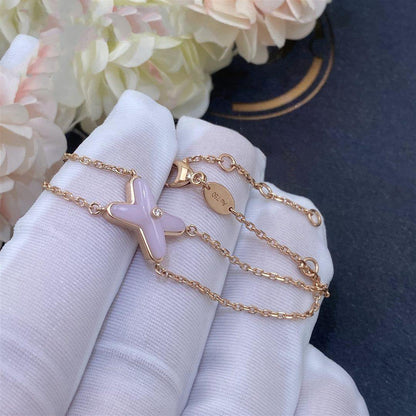 ¡®Lume Jewels¡¯JEUX BRACELET PINK MOP PINK GOLD 1 DIAMOND