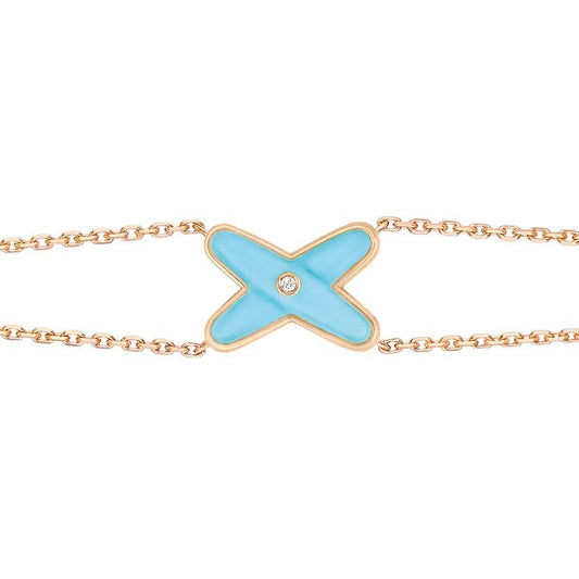 ¡®Lume Jewels¡¯JEUX BRACELET TURQUOISE PINK GOLD 1 DIAMOND