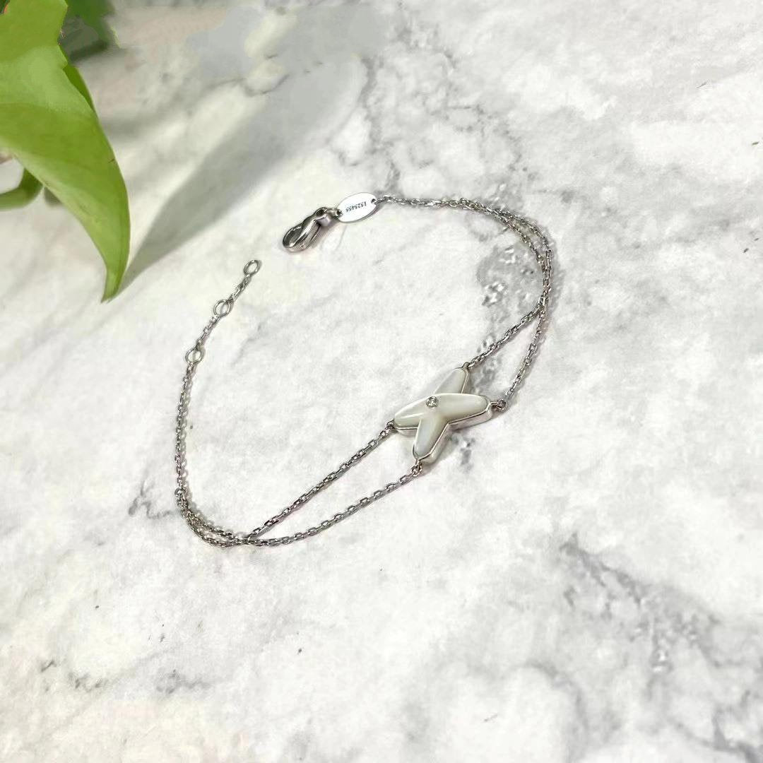 ¡®Lume Jewels¡¯JEUX BRACELET WHITE MOP SILVER 1 DIAMOND