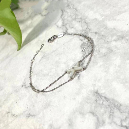 ¡®Lume Jewels¡¯JEUX BRACELET WHITE MOP SILVER 1 DIAMOND
