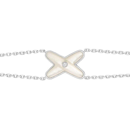 ¡®Lume Jewels¡¯JEUX BRACELET WHITE MOP SILVER 1 DIAMOND