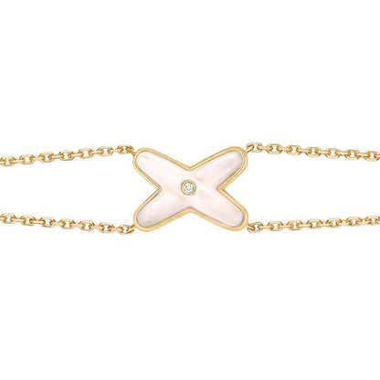 ¡®Lume Jewels¡¯JEUX BRACELET WHITE MOP GOLD 1 DIAMOND