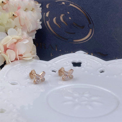 ¡®Lume Jewels¡¯JEUX DE PINK GOLD DIAMOND EARRINGS
