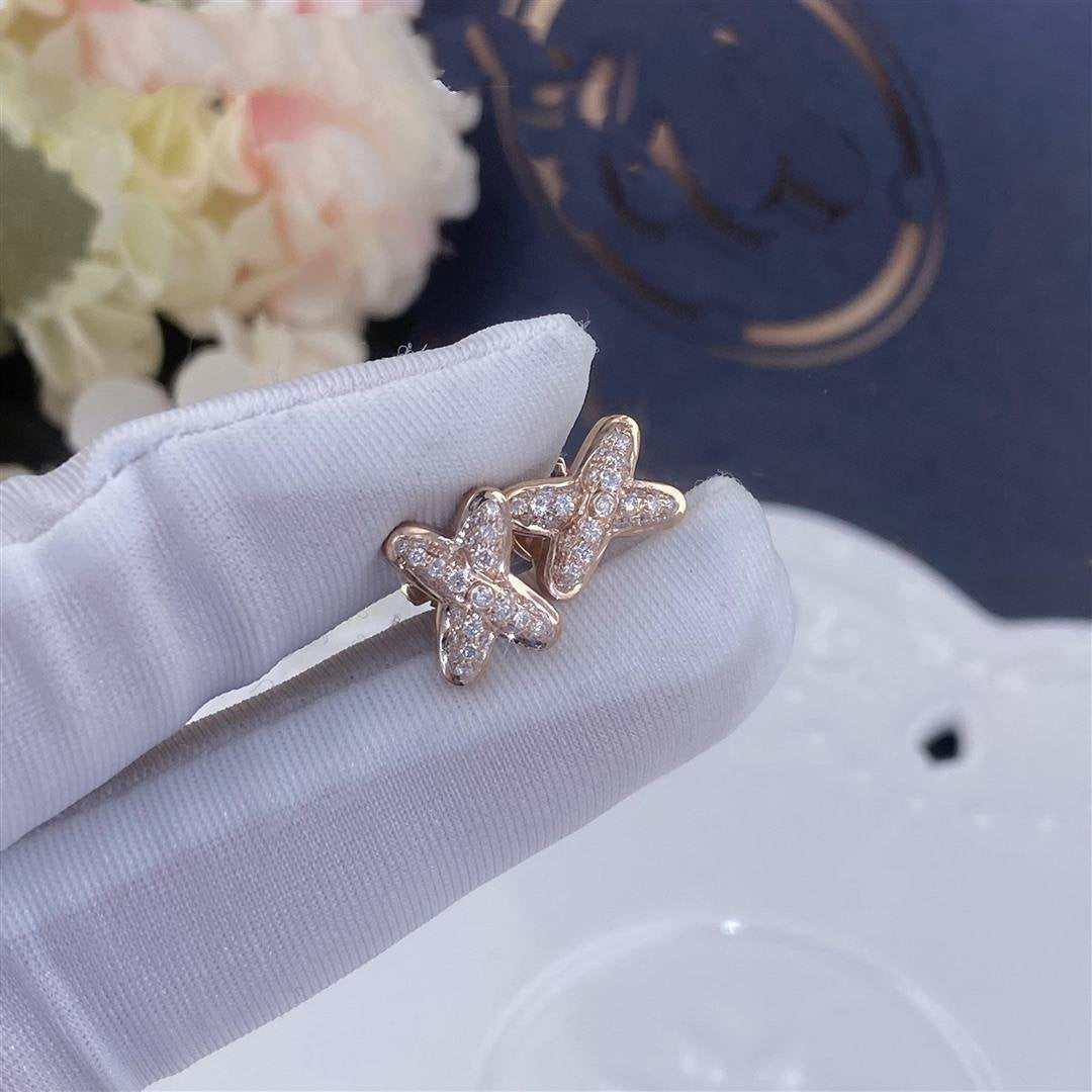 ¡®Lume Jewels¡¯JEUX DE PINK GOLD DIAMOND EARRINGS