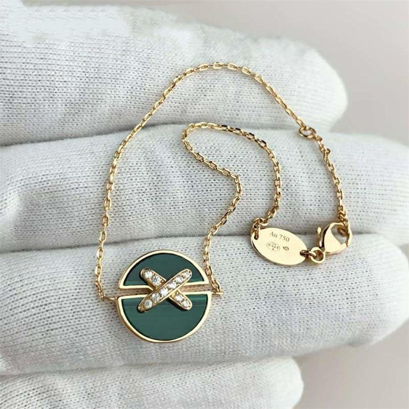 ¡®Lume Jewels¡¯JEUX DE BRACELET MALACHITE PINK GOLD DIAMONDS