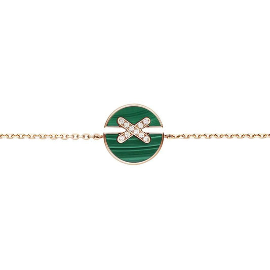 ¡®Lume Jewels¡¯JEUX DE BRACELET MALACHITE PINK GOLD DIAMONDS