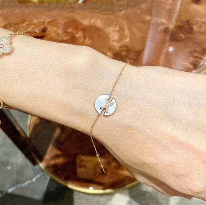 ¡®Lume Jewels¡¯JEUX DE BRACELET MOP PINK GOLD DIAMONDS