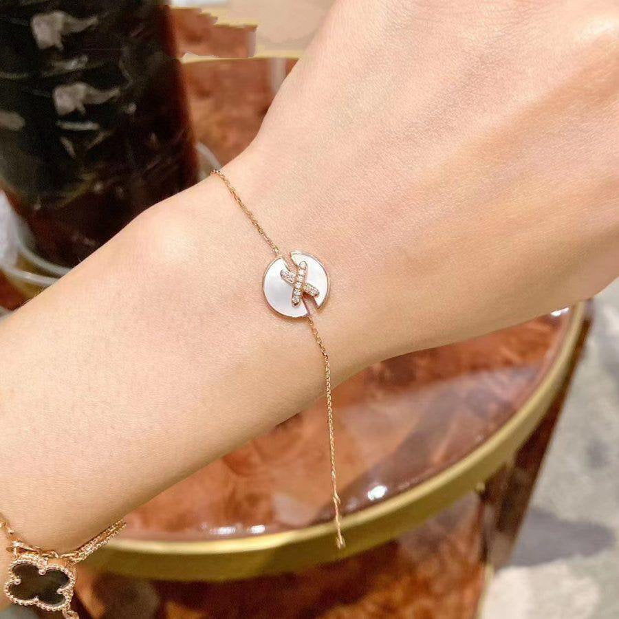 ¡®Lume Jewels¡¯JEUX DE BRACELET MOP PINK GOLD DIAMONDS
