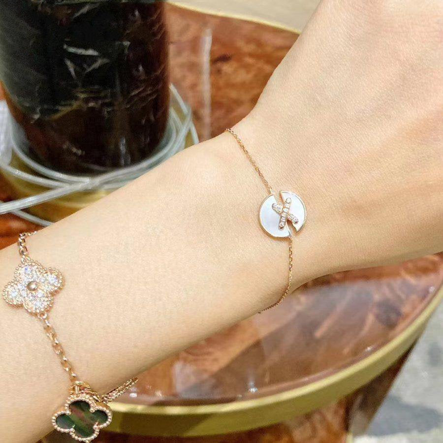 ¡®Lume Jewels¡¯JEUX DE BRACELET MOP PINK GOLD DIAMONDS