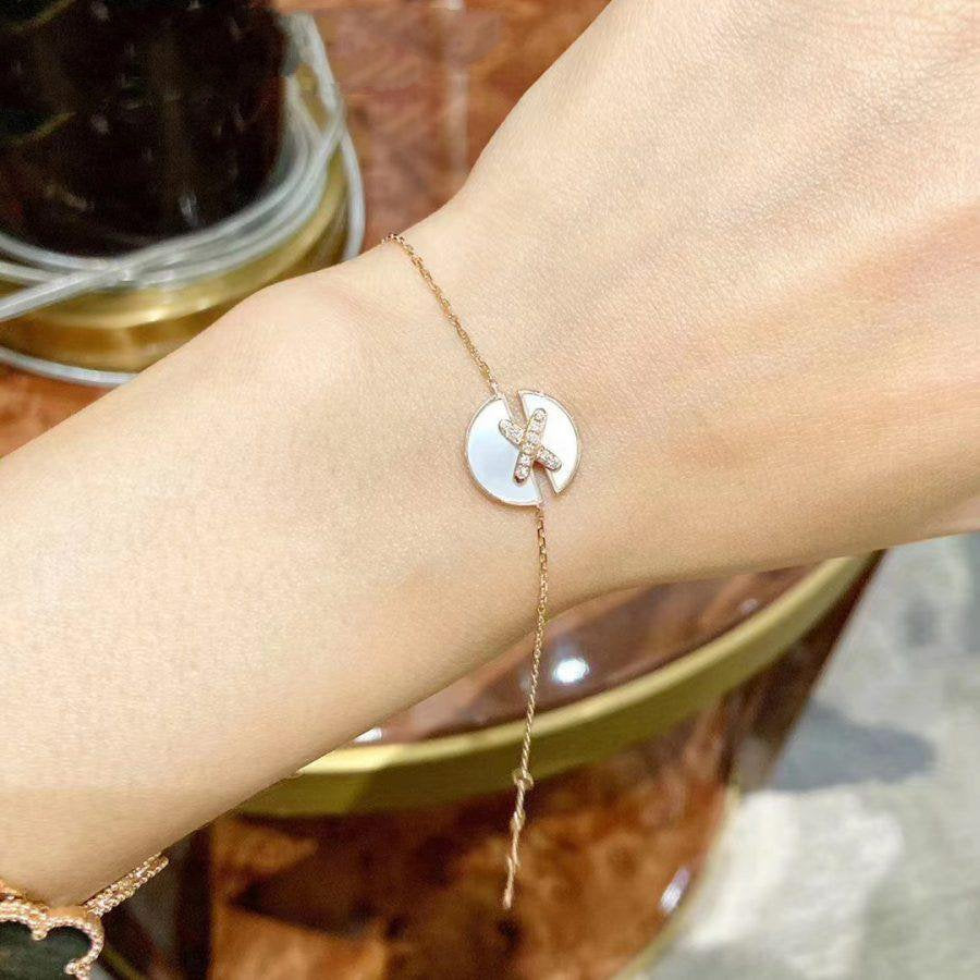 ¡®Lume Jewels¡¯JEUX DE BRACELET MOP PINK GOLD DIAMONDS