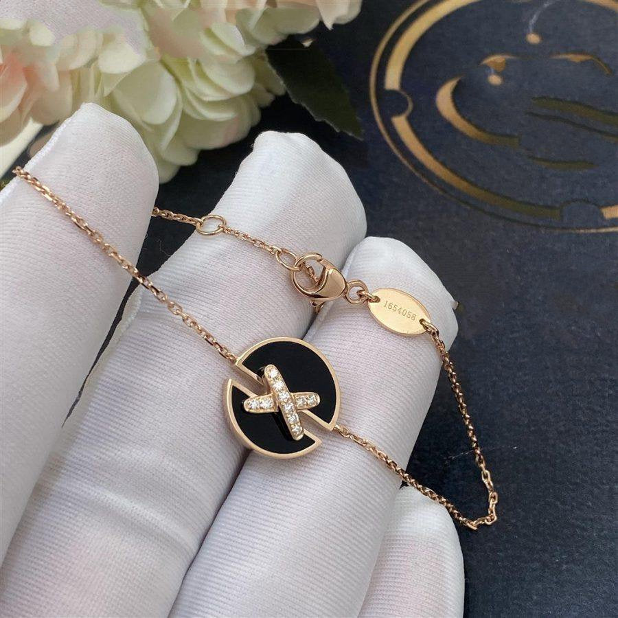¡®Lume Jewels¡¯JEUX DE BRACELET ONYX PINK GOLD DIAMOND