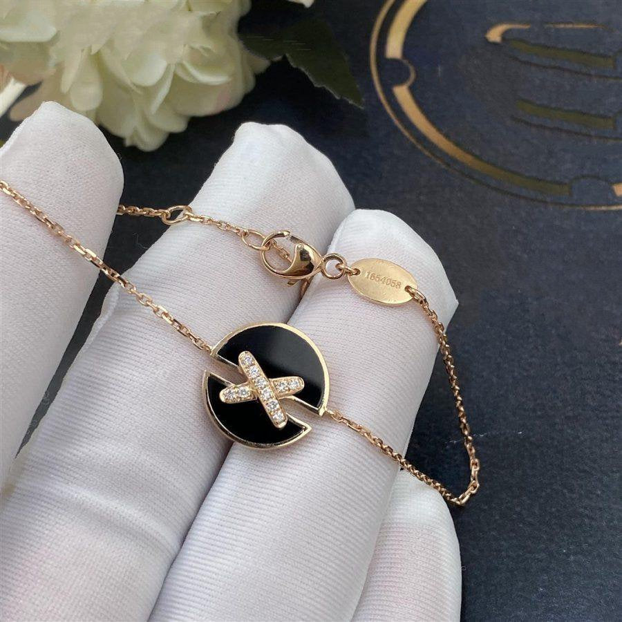 ¡®Lume Jewels¡¯JEUX DE BRACELET ONYX PINK GOLD DIAMOND