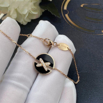 ¡®Lume Jewels¡¯JEUX DE BRACELET ONYX PINK GOLD DIAMOND